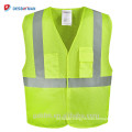 Orange Hi Vis Reflective Safety Waistcoat Vests Pockets High Reflective Warning Gear Stripes Jacket Vest Outdoor